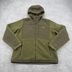 The North Face Olive Green Hooded Fleece Jacket